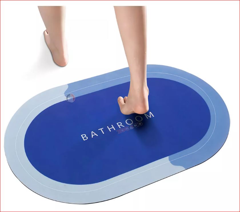 Alfombra Para Baño Suave Tapete Secado Rápido Antideslizante
