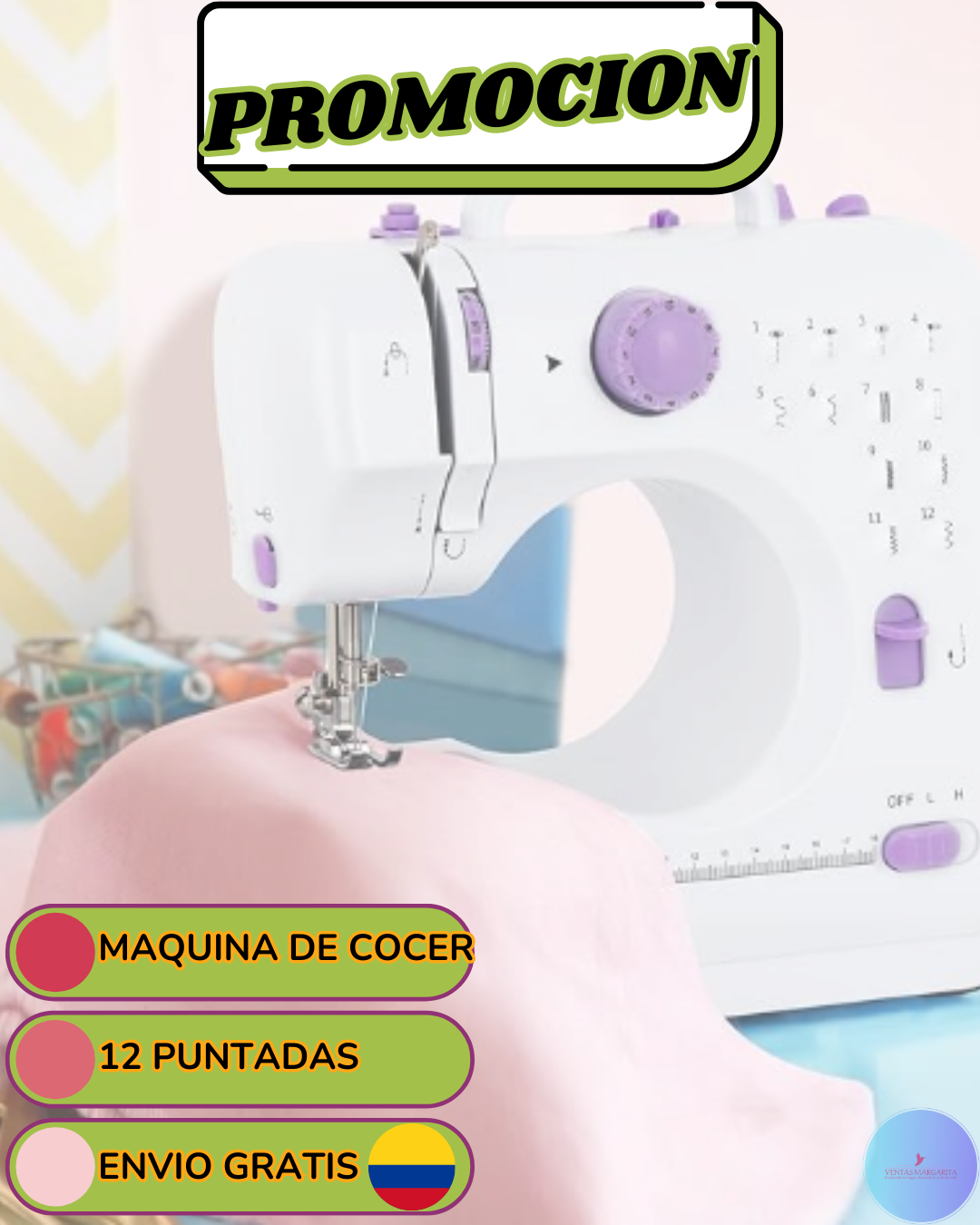 Maquina De Coser Multifuncional Sm-505l Color Blanco