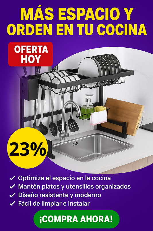 ¡Aprovecha! 🎁 Obsequiamos un Juego de Cubiertos 🍴 con nuestro Escurridor Platero Ahorrador de Espacio de Acero Inoxidable $119.000✨