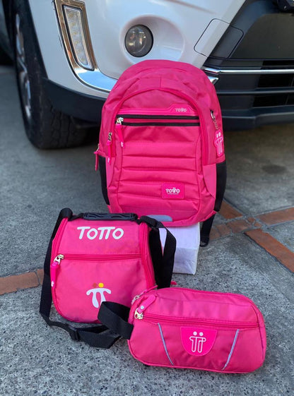 Morral Totto con Cartuchera y Lonchera: Práctico, duradero y con estilo