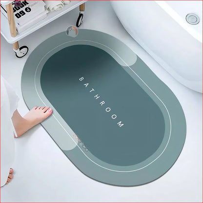 Alfombra Para Baño Suave Tapete Secado Rápido Antideslizante