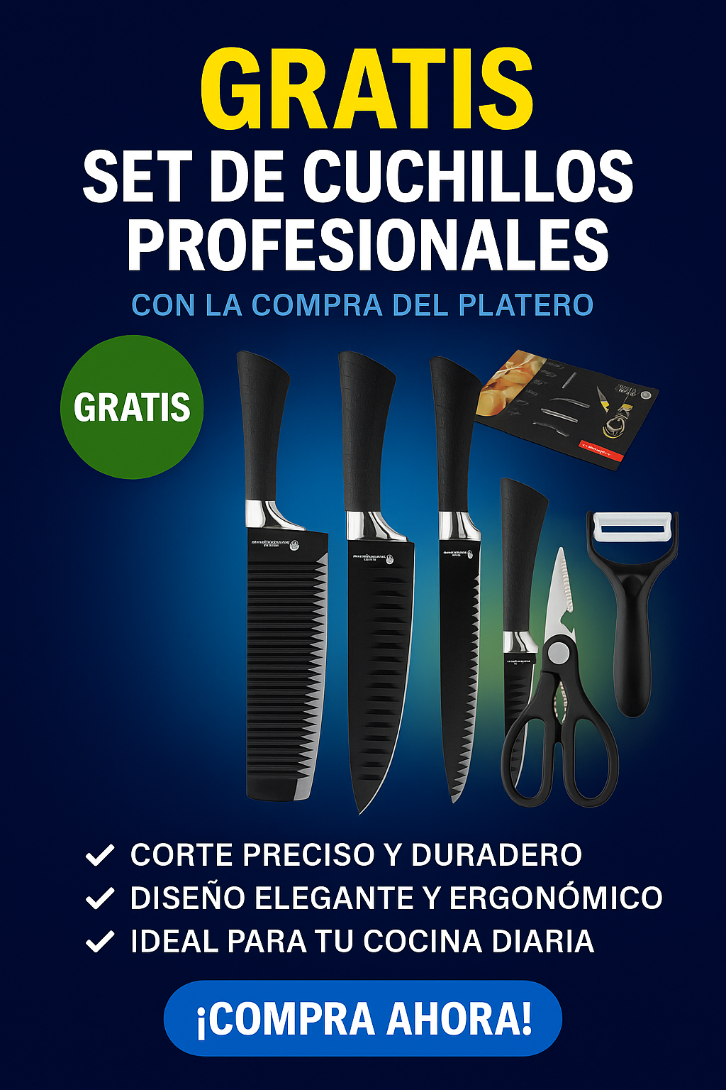 ¡Aprovecha! 🎁 Obsequiamos un Juego de Cuchillos 🗡️ con nuestro Escurridor Platero Ahorrador de Espacio de Acero Inoxidable $119.900✨🍽️