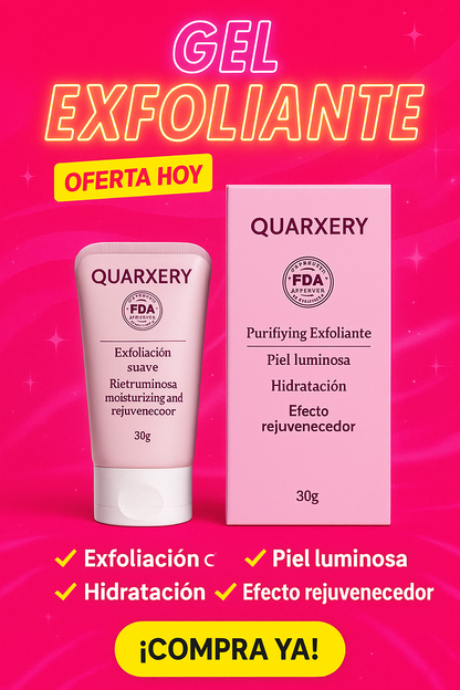 Exfoliación inteligente con Quarxery 30ml Gel Exfoliante: más claridad, menos irritación Llevalo por solo $72.300 ✨🧴