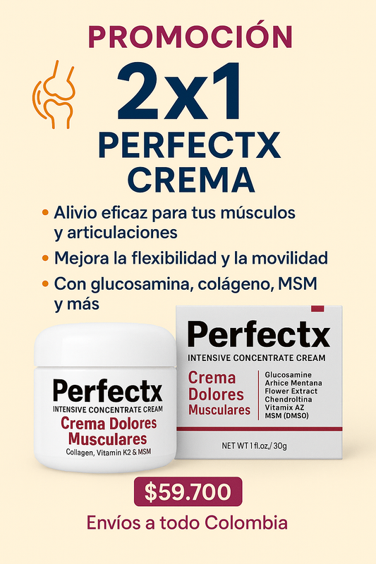 🎁💥 Paga una, te enviamos dos Perfectx Crema para dolores musculares ¡No te lo pierdas! 🧴💪