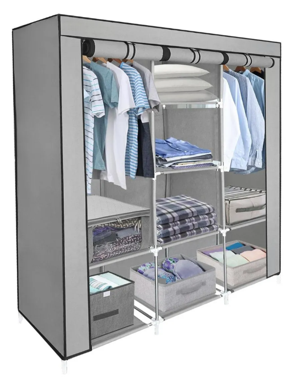 🎉 ¡Transforma Tu Dormitorio! Closet Armable de 3 Puertas y Diseño Compacto en Gris Moderno 🛋️🧴