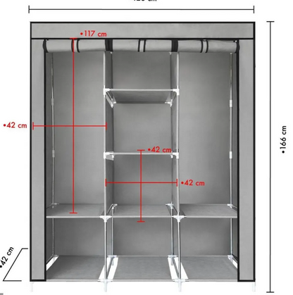 🎉 ¡Transforma Tu Dormitorio! Closet Armable de 3 Puertas y Diseño Compacto en Gris Moderno 🛋️🧴