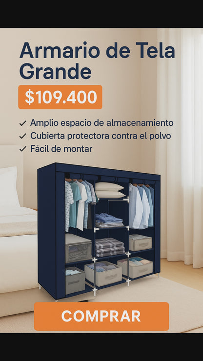 🎉 ¡Transforma Tu Dormitorio! Closet Armable de 3 Puertas y Diseño Compacto en Gris Moderno 🛋️🧴